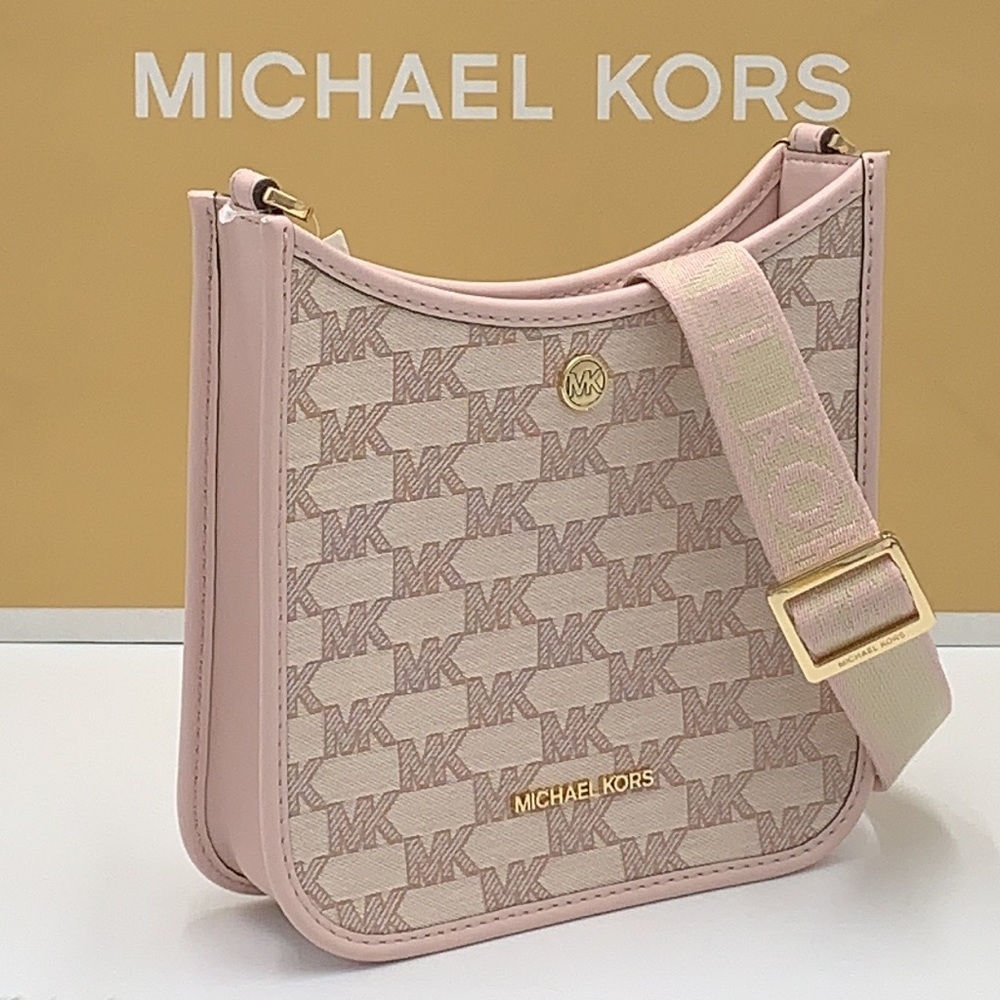 MICHAEL KORS Briley Small Logo Messenger XBODY Bag POWDER BLUSH MULTI - Picture 11 of 16
